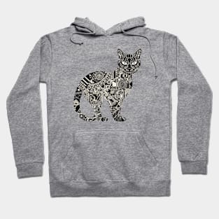 Cat Silhouette Filled With Intricate Geometric Patterns Hoodie